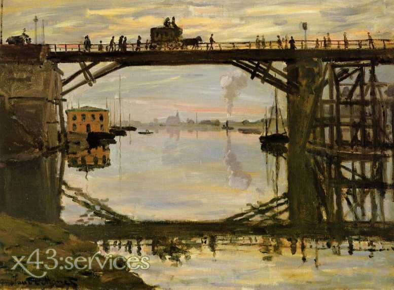 Claude Monet - Die Holzbruecke